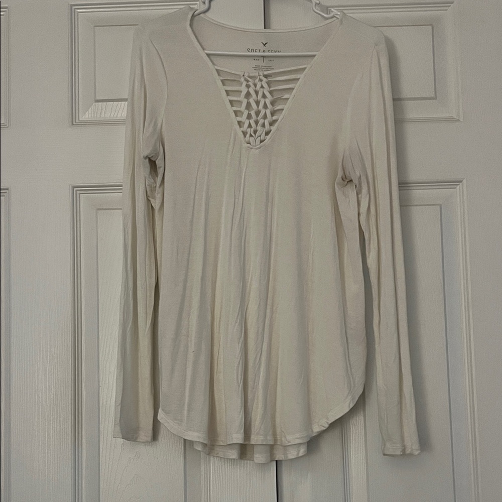 Aerie Soft and Sexy Braided Shirt